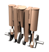 Animated CAD model of a three cylinder oscillating engine