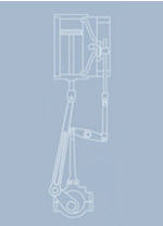 Line Drawing of Single Cylinder Slide Valve Steam Engine