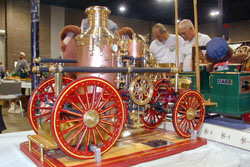 Beautiful model of a steam powered fire engine seen at the 2004 Men Metal & Machines Expo